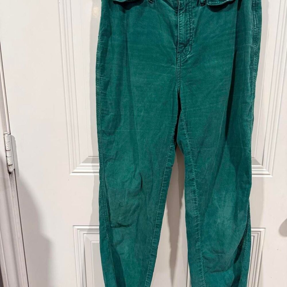 Free People Emerald Green Straight Leg Pants